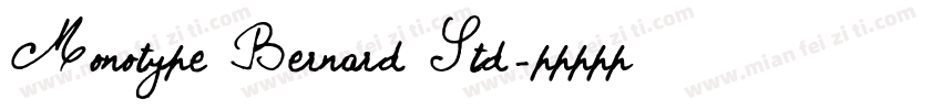 Monotype Bernard Std字体转换